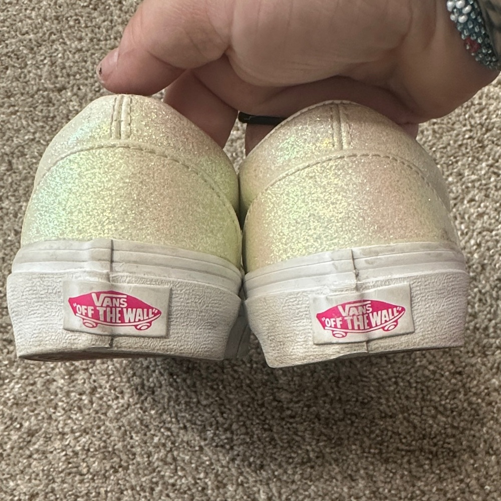 Vans UV activated Glitter Slip-On Shoes Women’s Size 8 men’s 6.5 - Picture 5 of 8